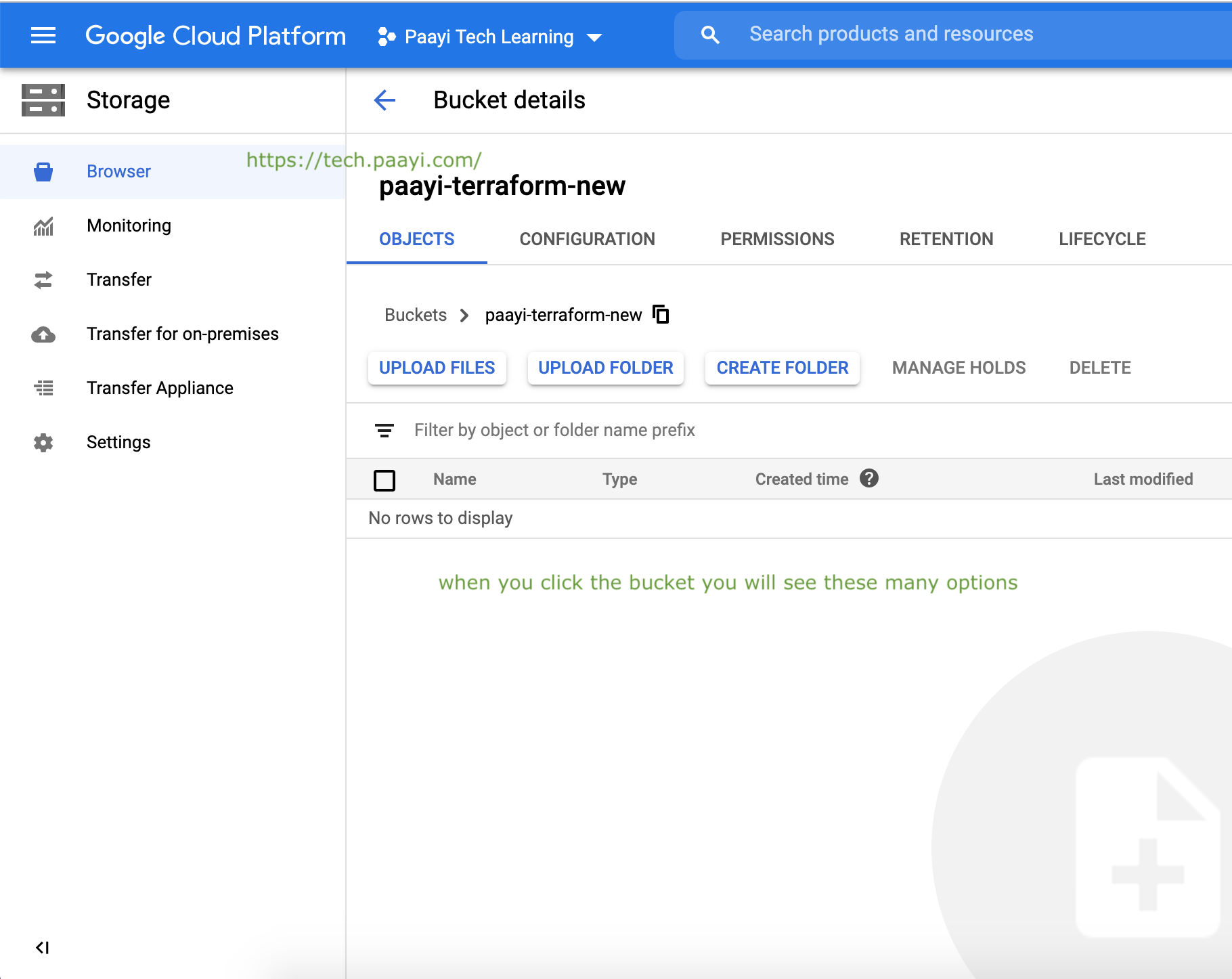 How to Create a Folder inside Google Cloud Storage Bucket? - Sb Collections